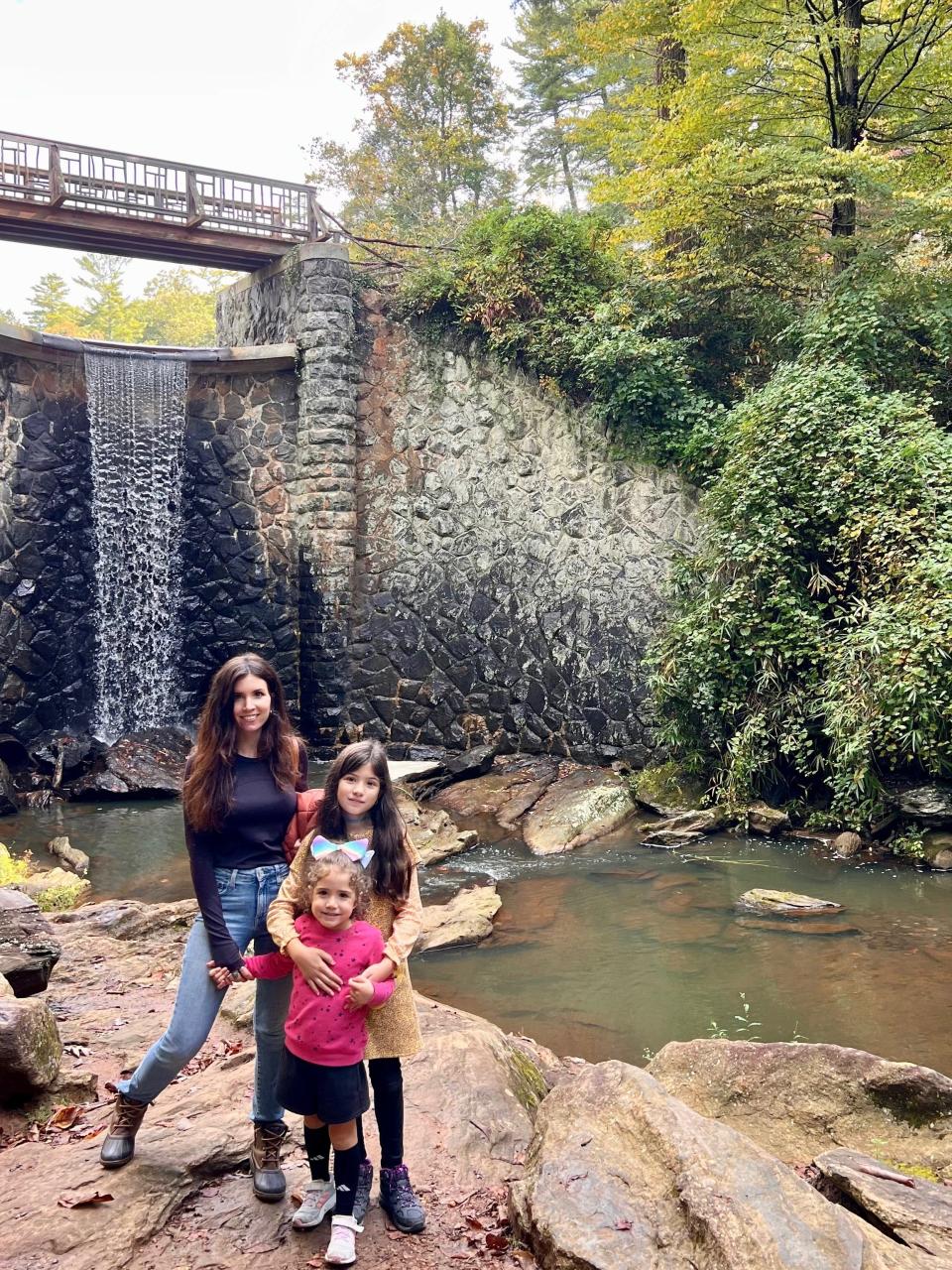 Agustina Lotts and her two daughters who attend Ira B. Jones in the Asheville City Schools District.