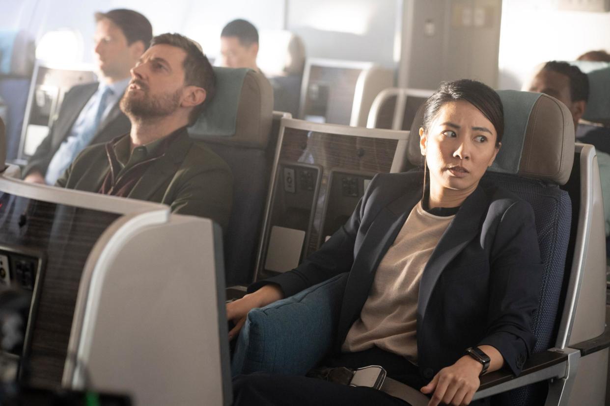 <span>Richard Armitage and Jing Lusi star in Red Eye.</span><span>Photograph: Laurence Cendrowicz/Bad Wolf/Sony Pictures Television</span>
