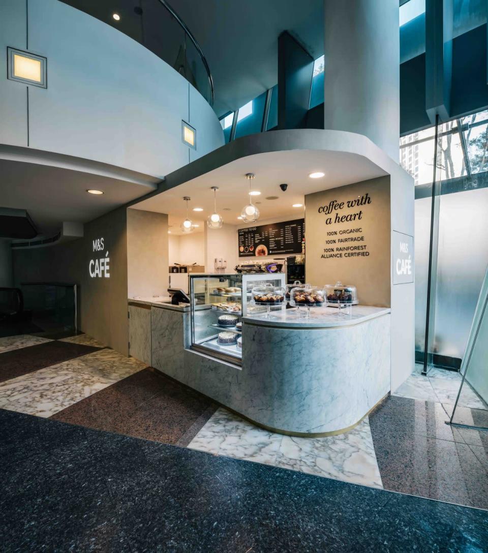 The cafe counter is located on the right side as soon as you enter Wheelock Place from the entrance facing Far East Shopping Centre . (Photo: Marks and Spencer)