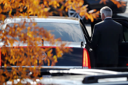 U.S. Secretary of State Rex Tillerson departs after meetings with President Donald Trump at the White House in Washington, U.S. November 30, 2017. REUTERS/Jonathan Ernst