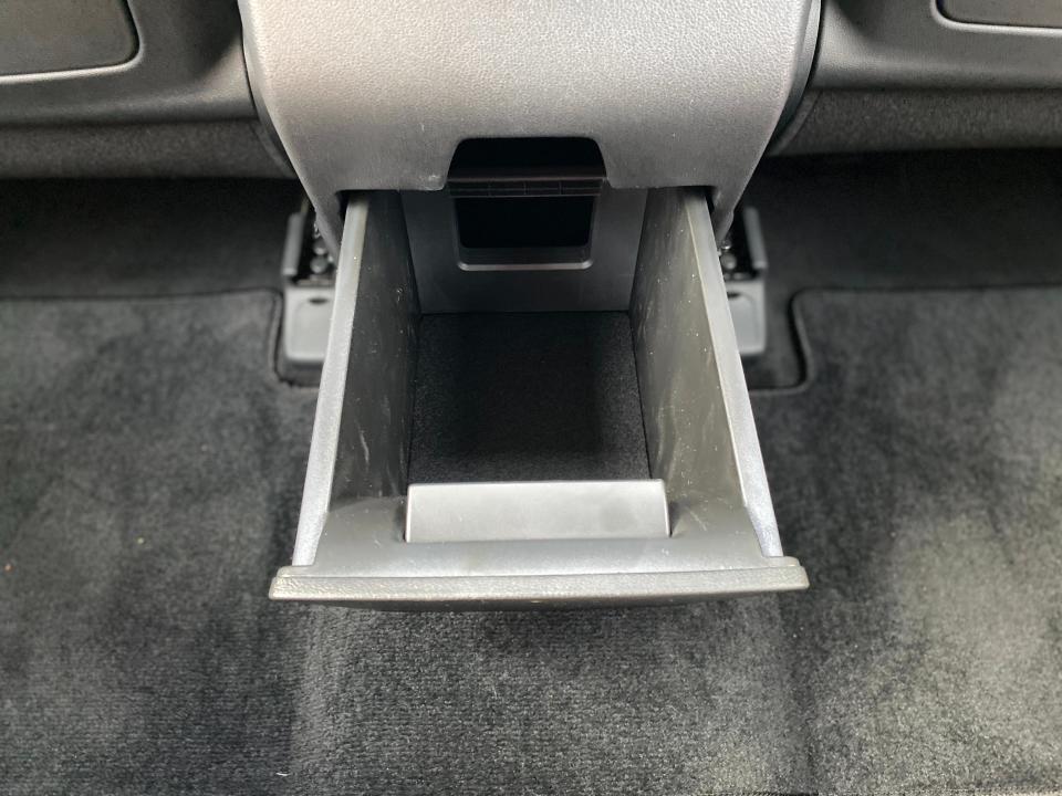 The storage drawer is located at the back of the 2024 Santa Fe's center console.