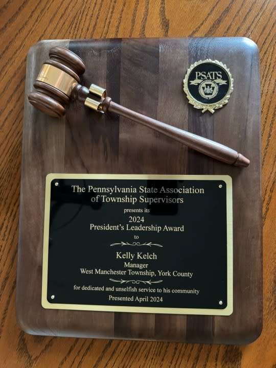 <em>Kelly Kelch, West Manchester Township manager, was awarded the 2024 President’s Leadership Award for his service to the community.</em>