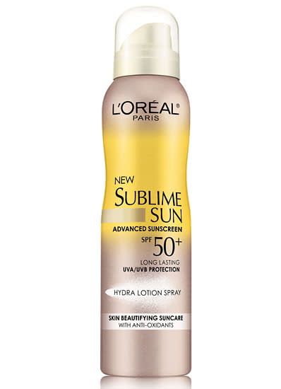 L’Oreal Sublime Sun SPF 50+ Hydra Lotion Spray, $10.99, lorealparis.com