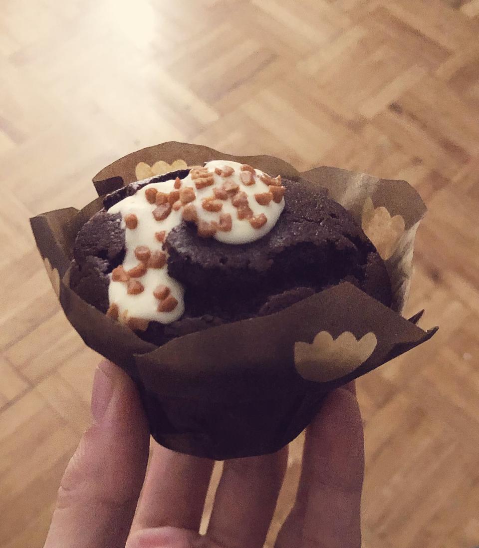 Muffin de yogurt y cacao de Mercadona. (Fuente: Twitter/@@Piringuin90)