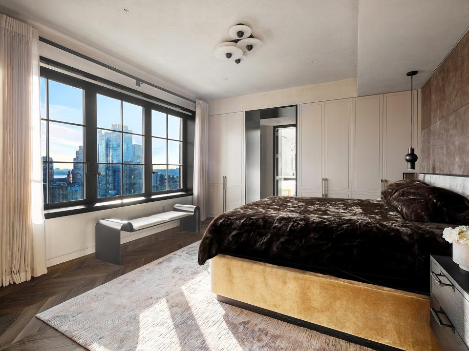 The bedroom in Penthouse A at Stella Tower