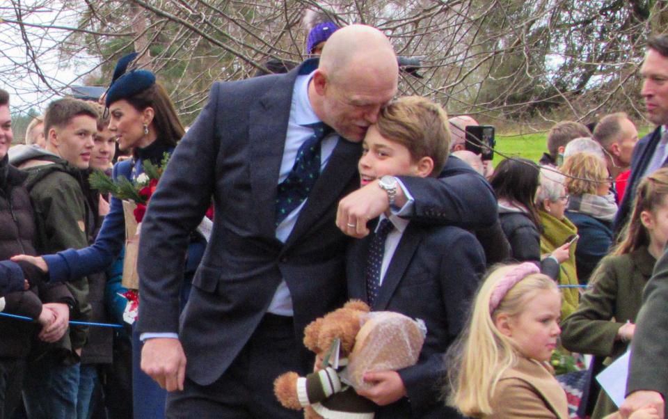 Mike Tindall shows nephew Prince George some affection