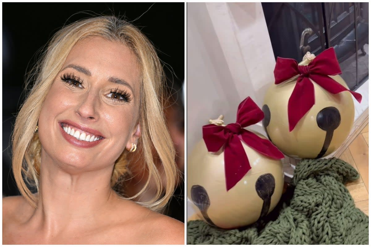 Stacey Solomon responded to her Instagram followers making fun of her homemade Christmas decorations (ES Composite)