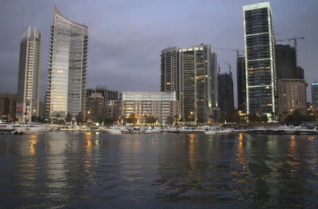 Buildings, including some under construction, are seen beyond the marina at Zaitunay Bay in Beirut August 19, 2014. REUTERS/Jamal Saidi