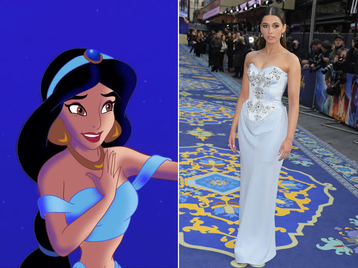 Aladdin's Naomi Scott, who plays Jasmine in the live-action film, has been dressing like different characters from the movie. See her red carpet style.