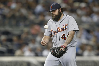Joba Chamberlain is one of the many Detroit relievers who doesn't have a good handle on things. (AP)