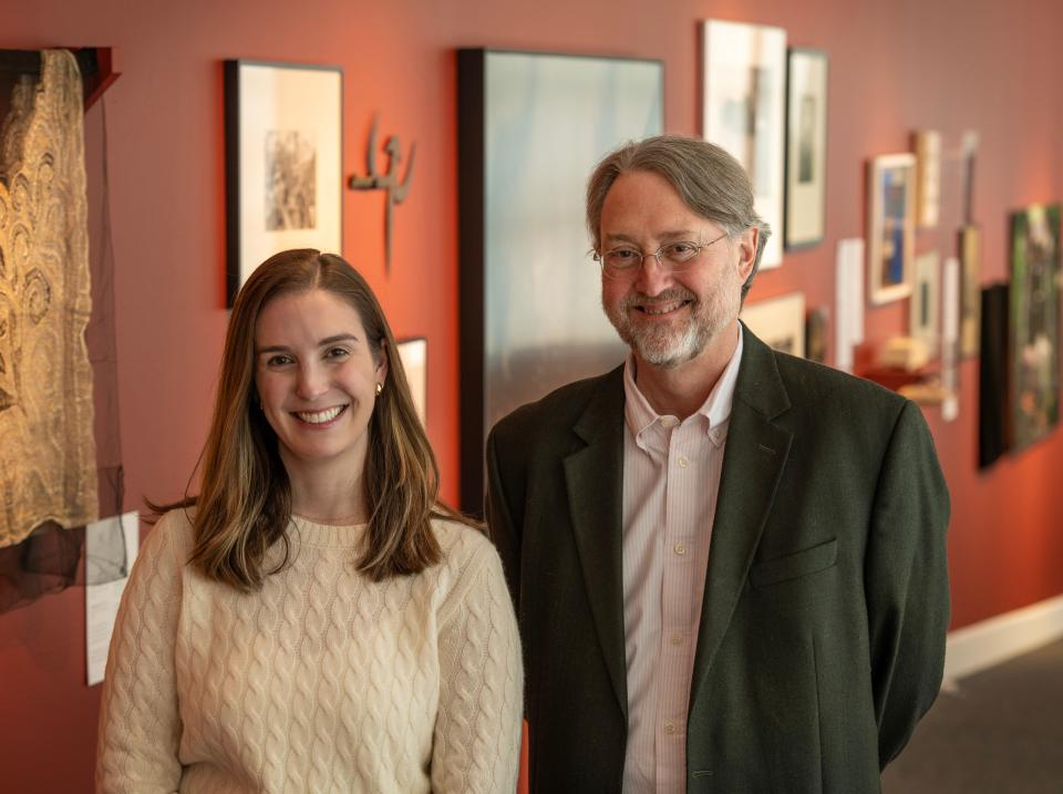 Emily Mazzola is the new curator and Nick Capasso is museum director at the Fitchburg Art Museum.