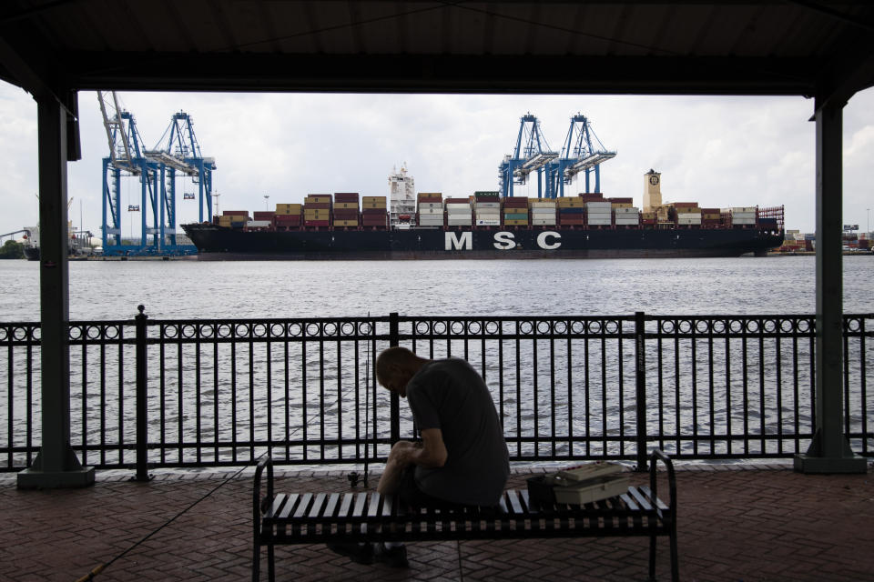 This photo shows the MSC Gayane container ship on the Delaware River in Philadelphia, Tuesday, June 18, 2019. U.S. authorities have seized more than $1 billion worth of cocaine from a ship at a Philadelphia port, calling it one of the largest drug busts in American history. The U.S. attorney’s office in Philadelphia announced the massive bust on Twitter on Tuesday afternoon. Officials said agents seized about 16.5 tons (15 metric tons) of cocaine from a large ship at the Packer Marine Terminal. (AP Photo/Matt Rourke)