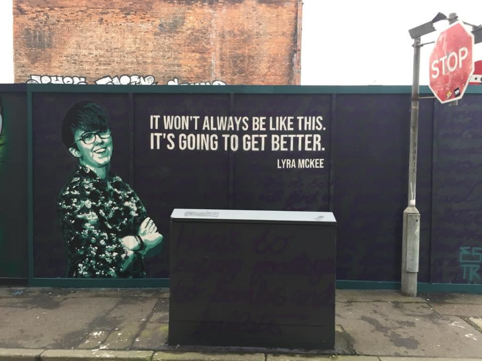 A mural of Lyra McKee in Belfast city centre (PA) (PA Archive)