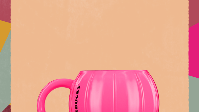 pink pumpkin mug