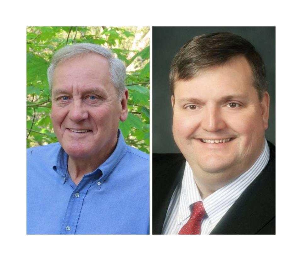 Incumbent Barnstable County Commissioner Ronald Bergstrom, left, is challenged by former Commissioner Ronald Beaty for a four-year term on the commission in the Nov. 8 election.