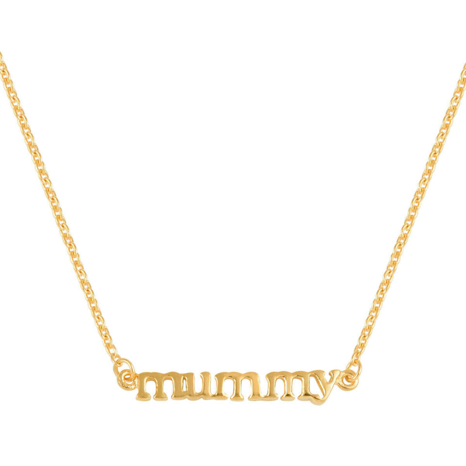 14K Yellow Gold Platinum Over Sterling Silver Mummy Necklace (Photo: Ebay)