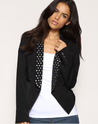 Vero Moda Long Sleeve Studded Placket Blazer - $85.21