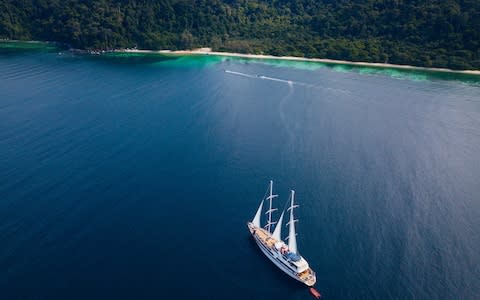 Twin-masted schooner Panorama II - Credit: Intrepid Group