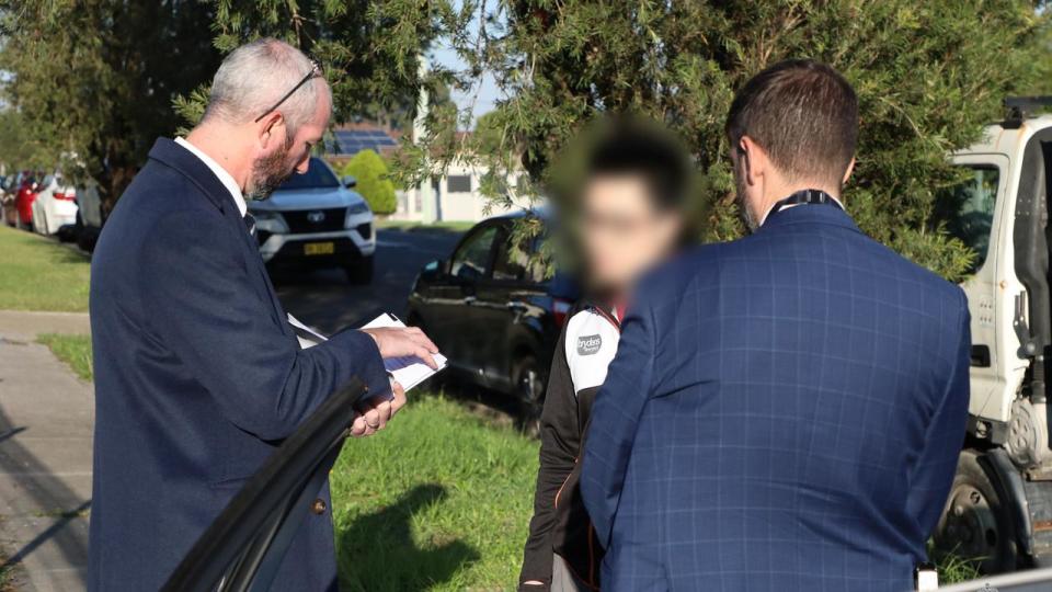The man was arrested by detectives from the State Crime Command’s Sex Crimes Squad at an Old Guildford home on Friday. Picture: Supplied / NSW Police