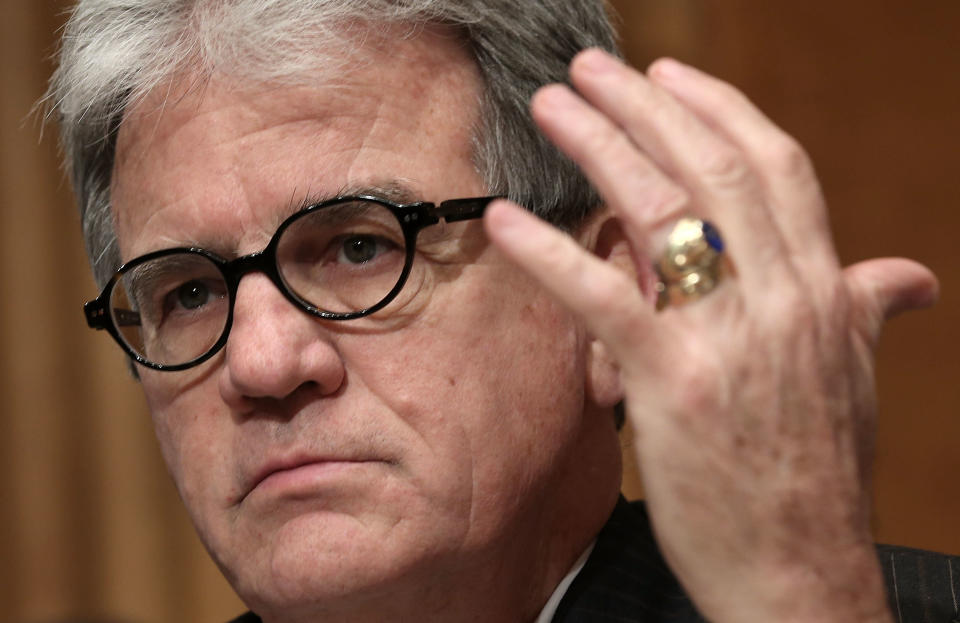 Committee ranking member U.S. Sen. Tom Coburn (R-Okla.) speaks during a hearing before Senate Homeland Security and Governmental Affairs Committee March 20, 2013 on Capitol Hill in Washington, D.C. (Photo by Alex Wong/Getty Images)