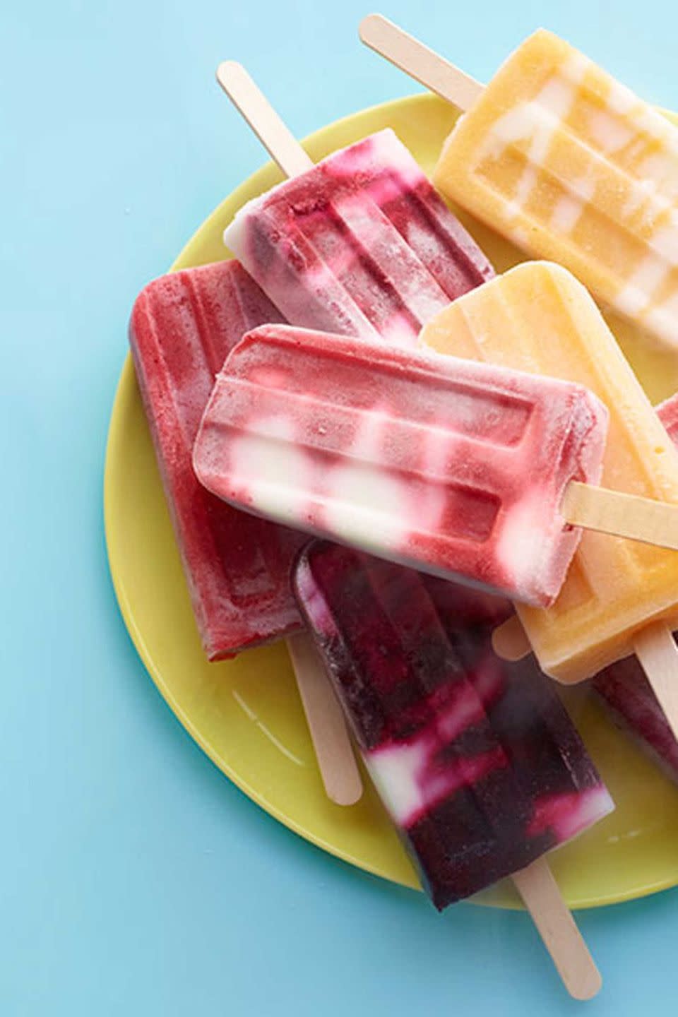 Fruit 'n' Yogurt Swirl Pops