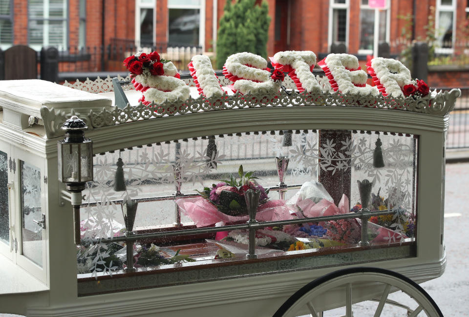 Michelle Pearson's funeral took place at the same church that her children's did last year. (Picture: Danny Lawson/PA Wire)