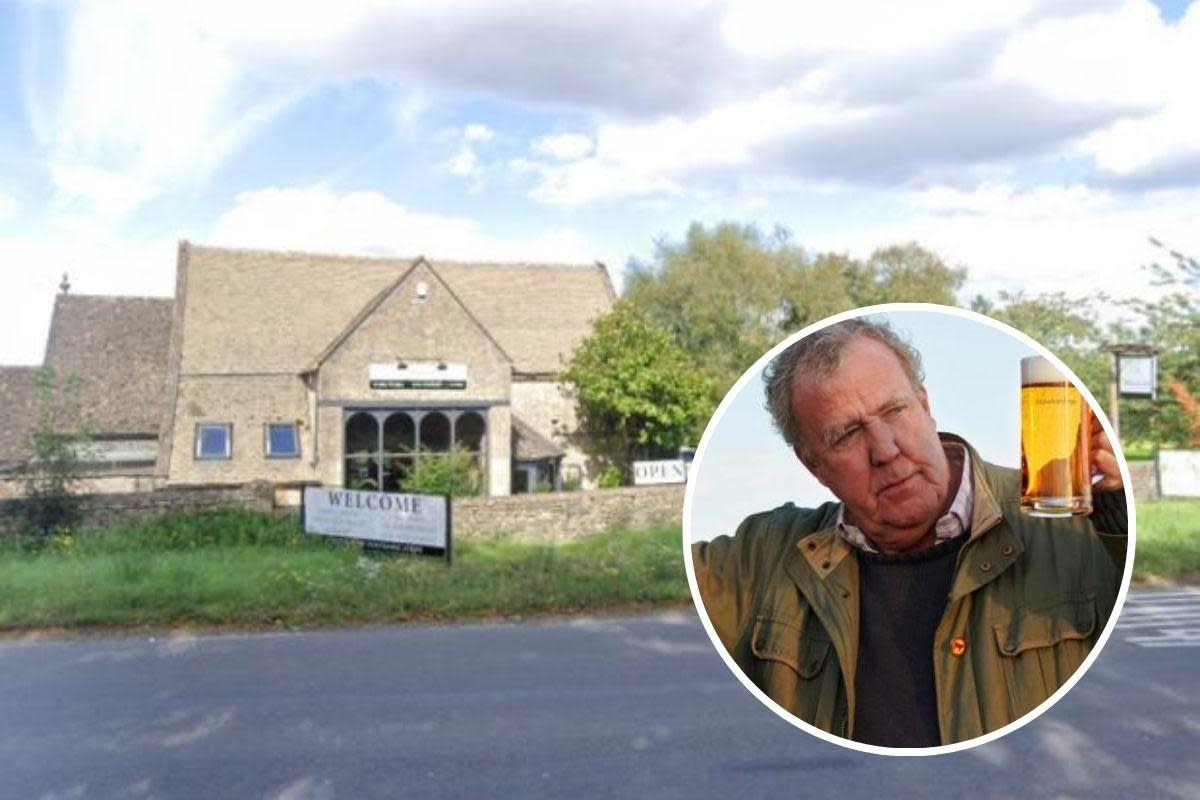 The Windmill and, inset, Clarkson with a pint of Hawkstone <i>(Image: Canva)</i>