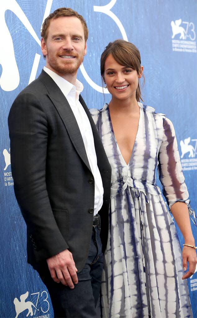 Michael Fassbender steps out to support Oscar-winning wife Alicia