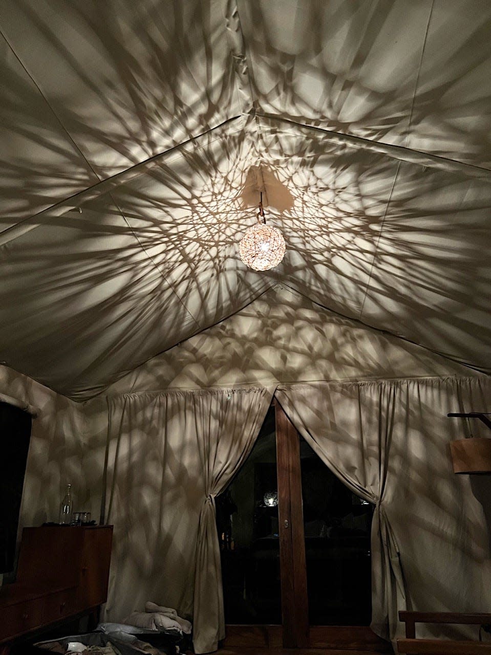 Habitas tent at night