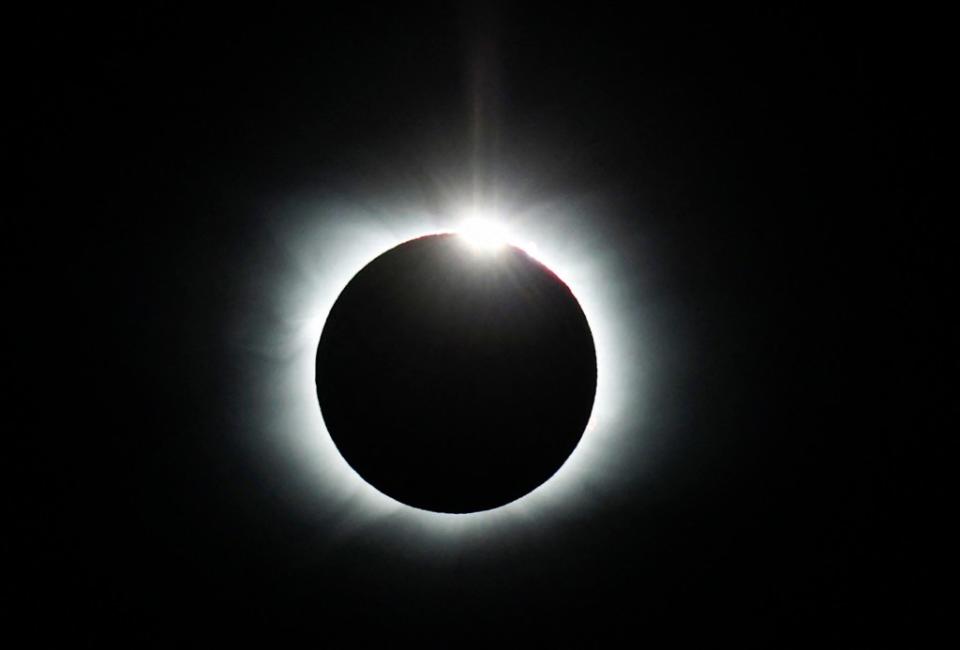 The solar eclipse may also feature intense activity on the sun. Imagen Chile/AFP via Getty Image