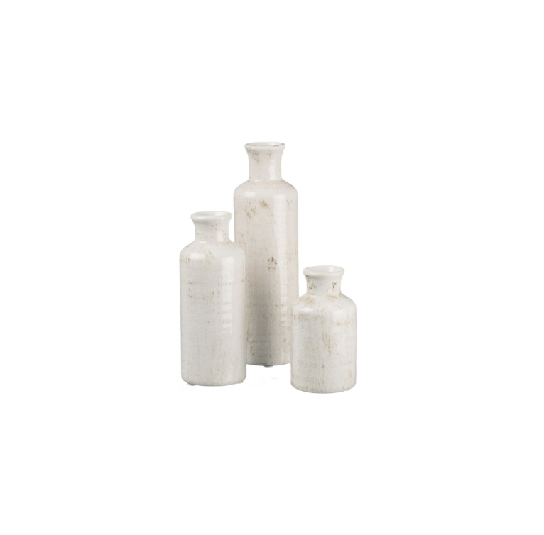 10) Sullivans Ceramic Vase Set —3 Small Vases