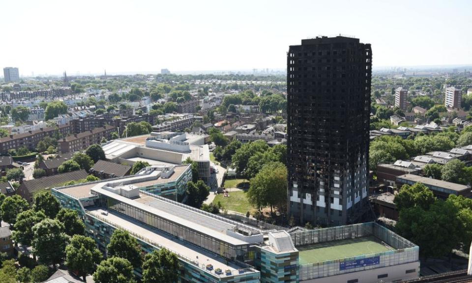 Burnt-out Grenfell Tower