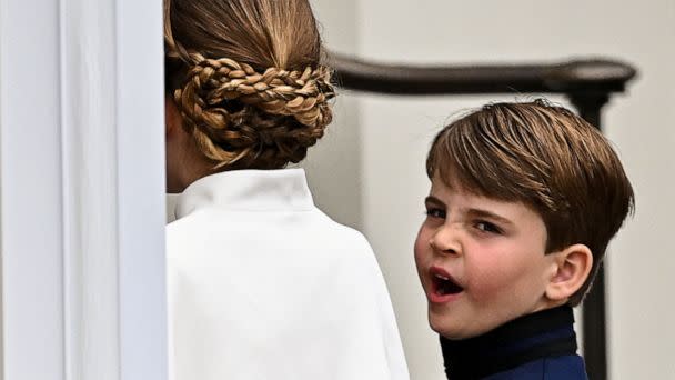 PHOTO: Britain's Prince Louis yawns as he arrives at Westminster Abbey for King Charles' coronation ceremony, in London, May 6, 2023. (Dylan Martinez/Reuters)