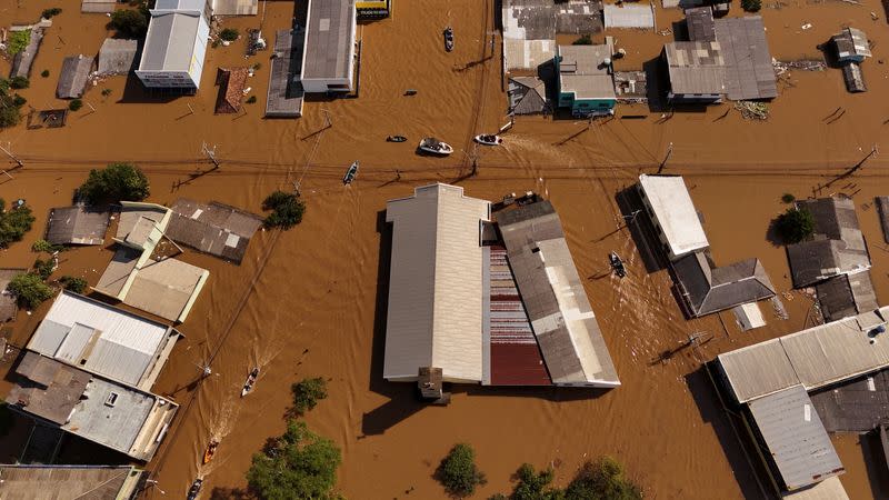 Flooding due to heavy rains in Canoas in Rio Grande do Sul state