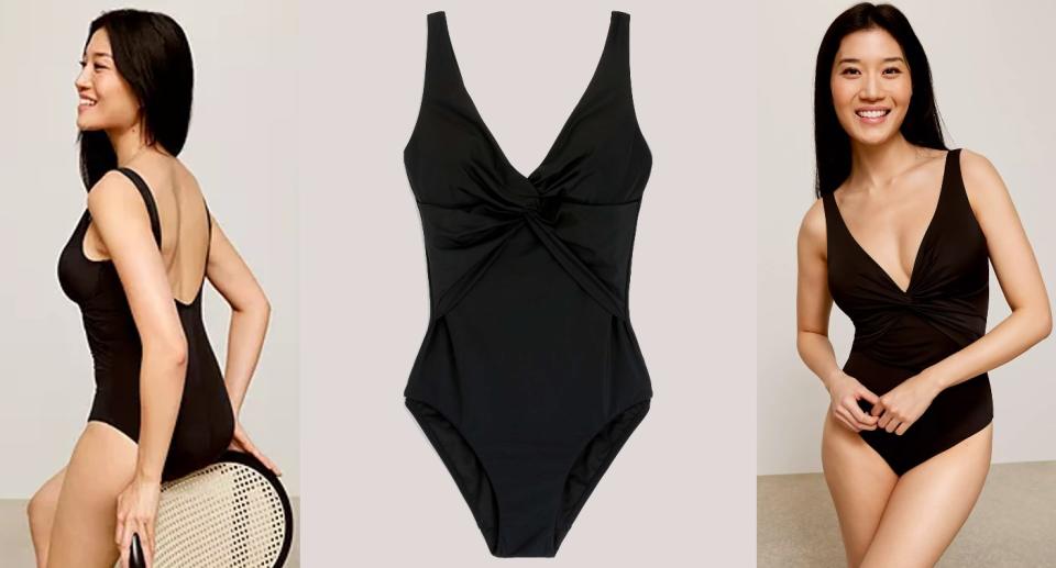 John Lewis & Partners Plain Twist Front Swimsuit (John Lewis & Partners)