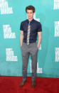 Andrew Garfield arrives at the 2012 MTV Movie Awards.