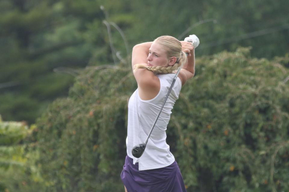 Lexington senior Makaree Chapman was the day's low round after shooting a 75 during the second round of the Ohio Cardinal Conference tournament on Thursday.