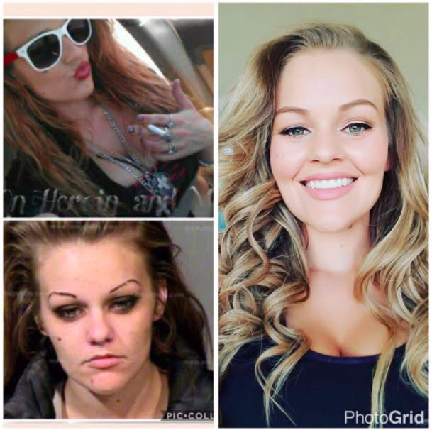 Dejah Hall before and after drug addiction