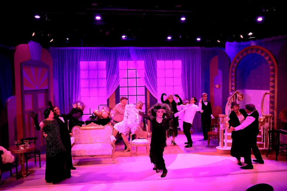 A party scene in Mae West's "The Drag" at Provincetown Theater.