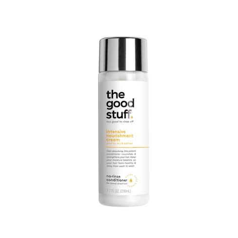 The Good Stuff is an affordable hair care brand that makes no-rinse conditioners for all hair textures.