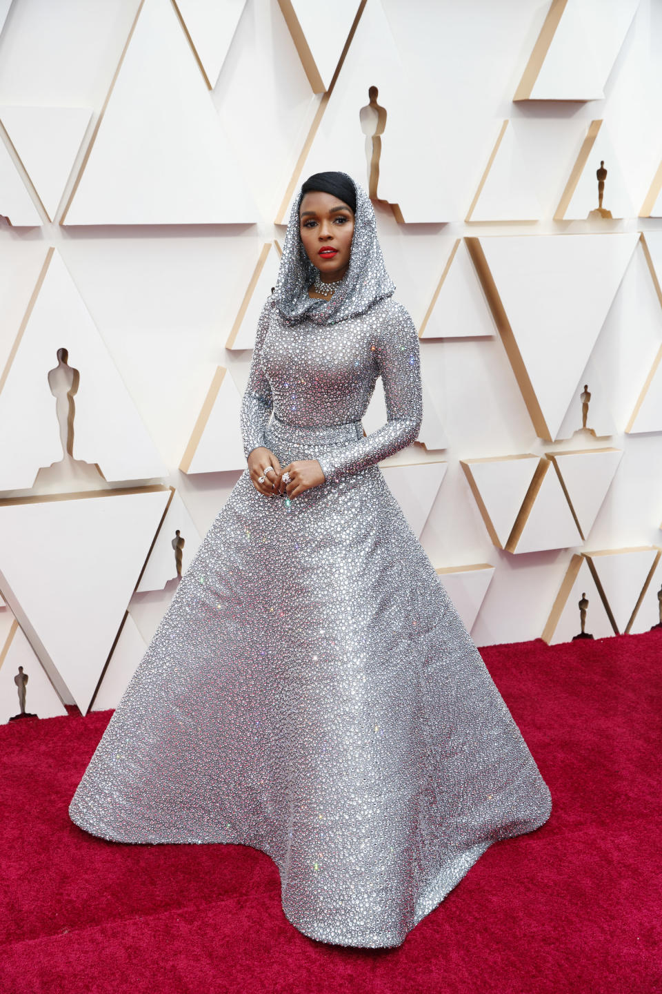 <p>Janelle Monae for a hooded silver Ralph Lauren number, to the 92nd Academy Awards show, where she also performed. (Getty Images)</p> 