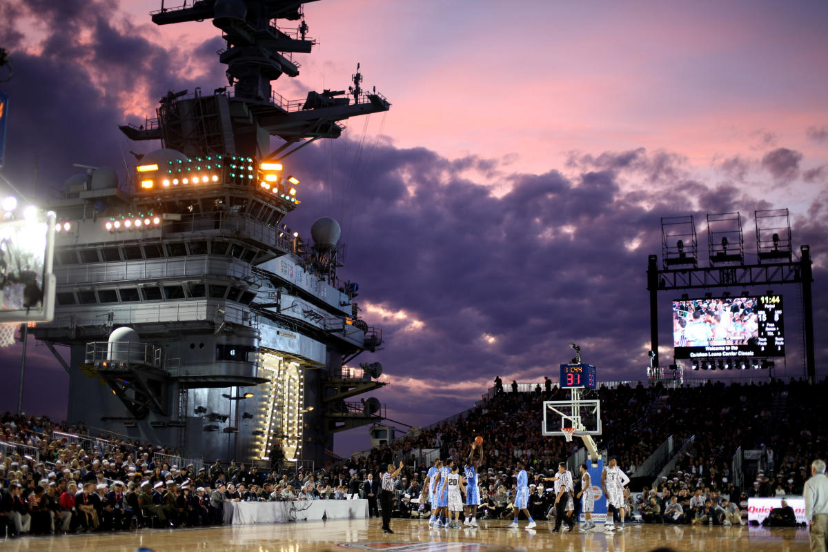 Basketball Game Aircraft Carrier