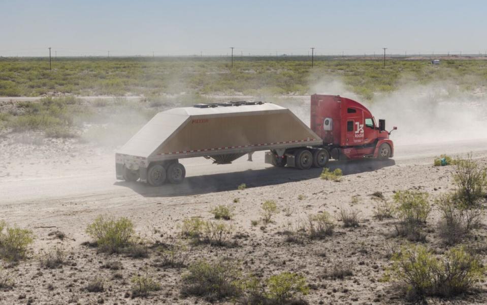 The roads Kodiak is covering with no human driver change almost hourly because of shifting sands. (Photo: Kodiak)