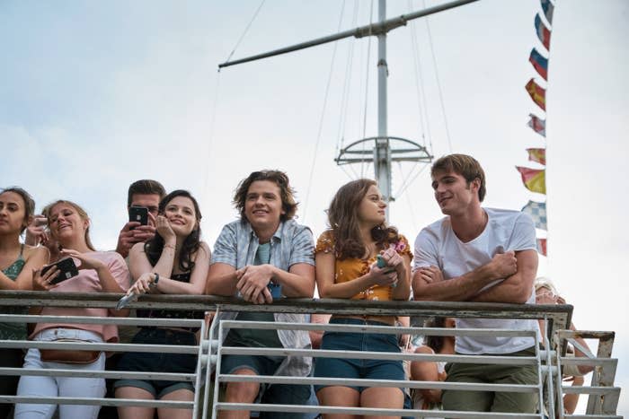 The Kissing Booth cast on a boat
