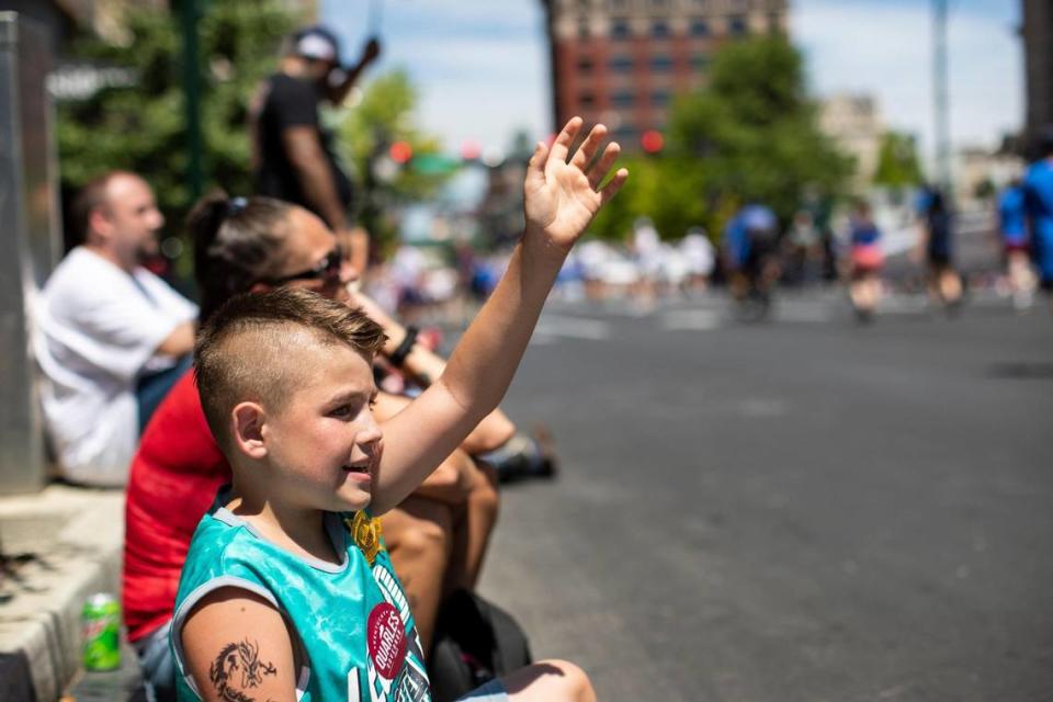 Lexington’s 4th of July parade through Main Street in downtown Lexington, Ky., Monday, July 4, 2022.