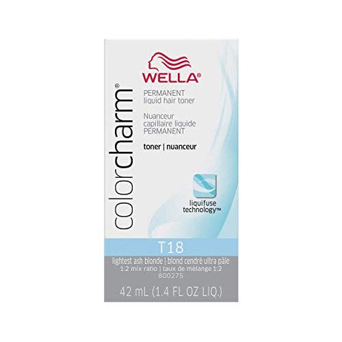 <p><strong>WELLA Color Charm</strong></p><p>amazon.com</p><p><strong>$7.25</strong></p><p><a href="https://www.amazon.com/dp/B07M8Q6237?tag=syn-yahoo-20&ascsubtag=%5Bartid%7C2089.g.3176%5Bsrc%7Cyahoo-us" rel="nofollow noopener" target="_blank" data-ylk="slk:Shop Now;elm:context_link;itc:0;sec:content-canvas" class="link ">Shop Now</a></p><p>Toners are products that change the tone of your hair, and they typically last up to 4 weeks. Adams recommends Wella’s Color Charm toners because “they eliminate brass almost immediately, and are super gentle after the lightning process.”</p><p>Although they make many shades for light and dark hair, you'll want to opt for T18, an ash blonde, or T35, a beige blonde. You can also combine the two shades and customize your look.</p><p>"They give you the ability to create the perfect light tones every time," he adds.</p>