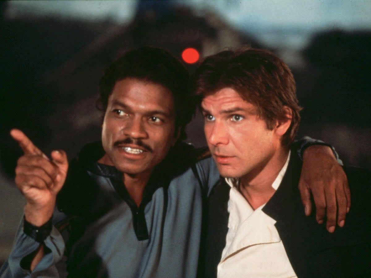 Billy Dee Williams and Harrison Ford in Star Wars: The Empire Strikes Back (Rex Features)