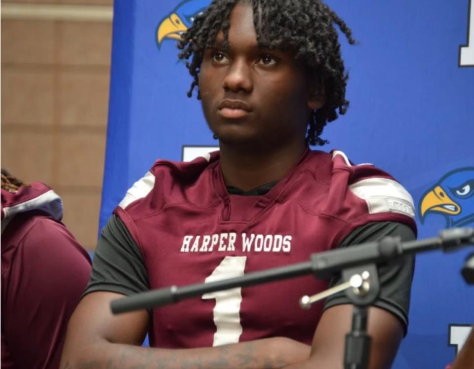 Harper Woods defensive back Jacob Oden