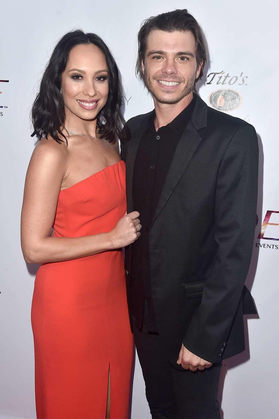 Cheryl Burke and Matthew Lawrence attend the RIDE Foundation's 2nd Annual Dance For Freedon at gala The Broad Stage on September 29, 2018 in Santa Monica, California.