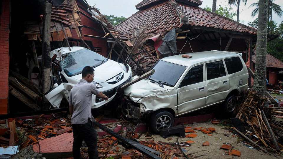 A tsunami has hit Indonesia cause more than 222 deaths.